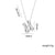 Letter Text Number Titanium Steel 18K Gold Plated Necklaces