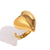 Expressive Fashion Heart Studded Geometric Stainless Steel 18K Gold Plated Rings