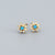 925 Sterling Silver Fashion Little Daisy Flower Silver Diamond Inlay Stud Earrings