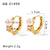 IG Style Irregular Tennis / Diamond Line Geometric Stainless Steel Electroplating Earrings