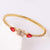 Moderate Luxury Women Heart Geometric Zircon Electroplating Bracelets