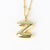 Unisex Letter Zircon Electroplating Necklaces