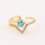 Women Metal Butterfly Geometric Copper Electroplating Rings