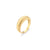 Women Fashion Round Geometric Stainless Steel 18K Gold Plated Rings