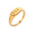 Women Fashion Number Text Letter Stainless Steel 18K Gold Plated Rings