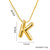 Moderate Luxury Letter Text Number Titanium Steel 18K Gold Plated Necklaces