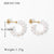 IG Style Letter Geometric Stainless Steel 18K Gold Plated Earrings