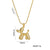 Cute Bear Animal Chinese Zodiac Titanium Steel 18K Gold Plated Necklaces