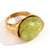 Vintage Fashion Retro Circle Geometric Stainless Steel 18K Gold Plated Rings