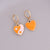 Women Retro Metal Vintage Heart Alloy Oiling Earrings