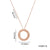 Round Titanium Steel 18K Gold Plated Necklaces