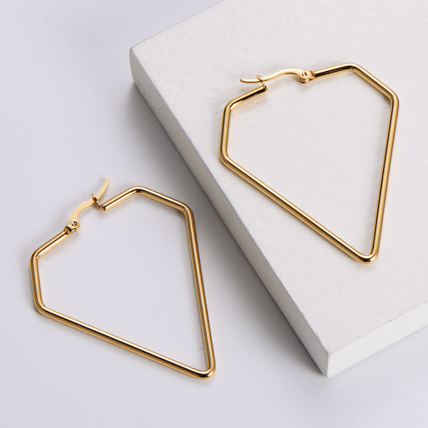 Women Minimalist Geometric Metal Fruit Stainless Steel Electroplating Earrings