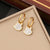 Fashion Moon Star Stainless Steel Electroplating Earrings