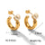 IG Style Pearl Geometric Stainless Steel Electroplating Earrings