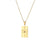 Fashion Quadrilateral Round Geometric Stainless Steel 18K Gold Plated Necklaces