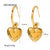 IG Style Heart Stainless Steel 18K Gold Plated Earrings