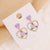 Women Tassel Flower Heart Alloy Oiling Earrings