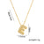 Letter Text Number Titanium Steel 18K Gold Plated Necklaces