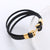 Retro Men Vintage Metal Leather Electroplating String Bracelets