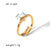 Women IG Style Irregular Heart Tennis / Diamond Line Six-Pointed Star Heart Geometric Stainless Steel Zircon Inlay Rings