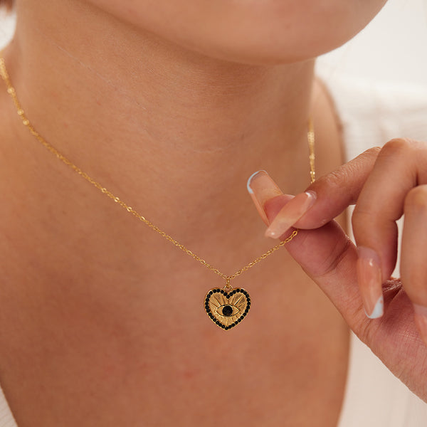 IG Style Heart Heart Geometric Stainless Steel Electroplating Necklaces