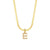 Fashion Letter Number Text Stainless Steel 18K Gold Plated Necklaces