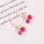 Women Minimalist Metal Cherry Alloy Earrings