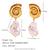 Fashion Heart Double Circle Droplet Geometric Stainless Steel 18K Gold Plated Earrings