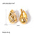 IG Style Twisted Irregular Stainless Steel 18K Gold Plated Earrings