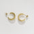 Fashion Round Circle Geometric Heart Stainless Steel 18K Gold Plated Earrings