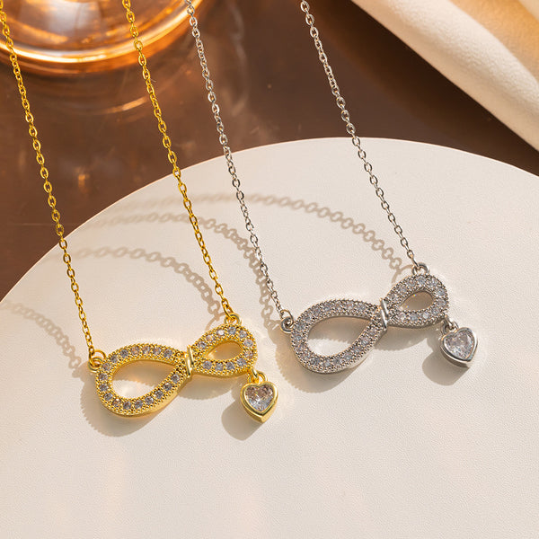 Number Geometric Titanium Steel 18K Gold Plated Necklaces