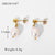 IG Style Pearl Geometric Stainless Steel 18K Gold Plated Earrings