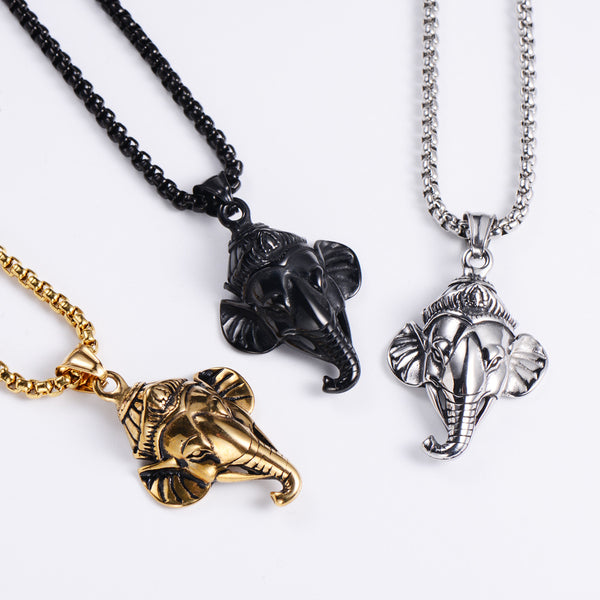 Retro Men Vintage Metal Retro Vintage Chinese Zodiac Animal Stainless Steel Pendants