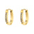 Fashion Quadrilateral Circle Geometric Stainless Steel 18K Gold Plated Earrings