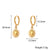 Minimalist Sun Geometric Stainless Steel 18K Gold Plated Earrings