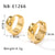 IG Style Round Geometric Stainless Steel Electroplating Earrings