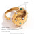 Expressive Fashion Circle Geometric Stainless Steel 18K Gold Plated Rings