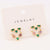 Vintage Retro Women Vintage Geometric Bowknot Retro Butterfly Copper Diamond Inlay Earrings