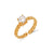 Women Fashion Circle Geometric Stainless Steel 18K Gold Plated Rings