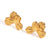 Fashion Leaf Geometric Stainless Steel 18K Gold Plated Stud Earrings