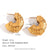 Fashion Round Circle Geometric Stainless Steel 18K Gold Plated Earrings