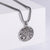 Unisex Metal Retro Vintage Stainless Steel Diamond Inlay Pendants