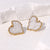 Cute Heart Stainless Steel Electroplating Stud Earrings