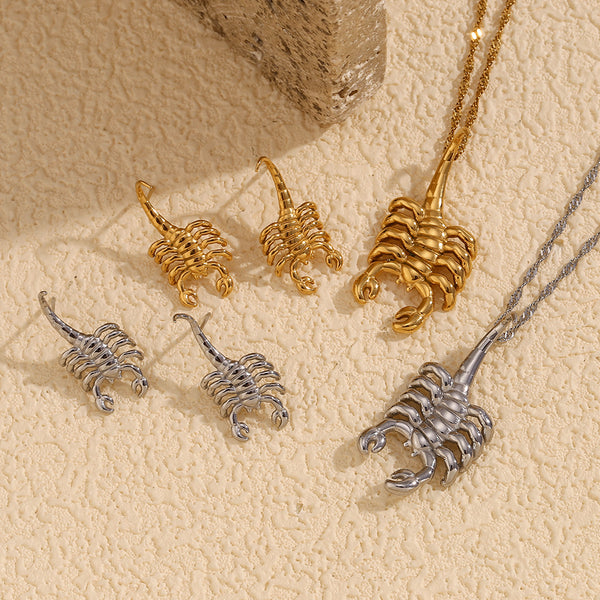 Fashion Scorpion Animal Chinese Zodiac Stainless Steel Electroplating Necklaces