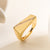 Women Irregular Geometric Copper Inlay Rings