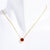 Minimalist Round Geometric Stainless Steel Diamond Inlay Necklaces