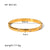 IG Style Circle Irregular Heart Tennis / Diamond Line Stainless Steel Zircon Inlay Bangles