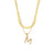 Fashion Letter Number Text Stainless Steel 18K Gold Plated Necklaces