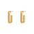 Fashion Quadrilateral Geometric Stainless Steel 18K Gold Plated Earrings