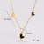 Minimalist Asymmetrical Tassel Bowknot Stainless Steel Electroplating Necklaces